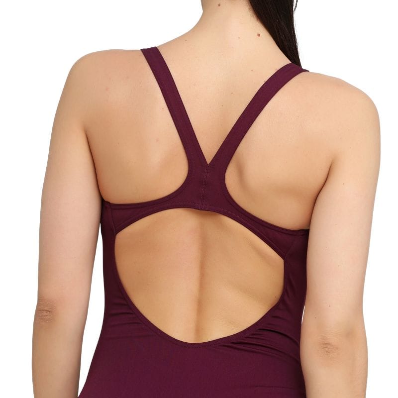 Arena - Solid Swim Pro Back Ladies Swimsuit - Red Wine/Pink