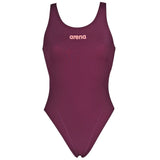 Arena - Solid Swim Tech Back Ladies Swimsuit - Red Wine/Pink
