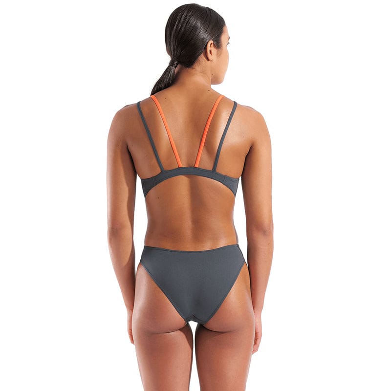 Arena - Solid Swim Tech Multi Back Ladies Swimsuit - Asphalt-Coral