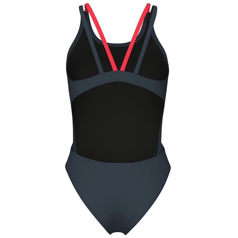 Arena - Solid Swim Tech Multi Back Ladies Swimsuit - Asphalt-Coral
