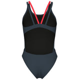 Arena - Solid Swim Tech Multi Back Ladies Swimsuit - Asphalt-Coral