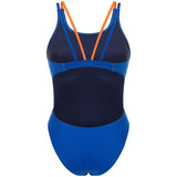 Arena - Solid Swim Tech Multi Back Ladies Swimsuit - Blue-Orange
