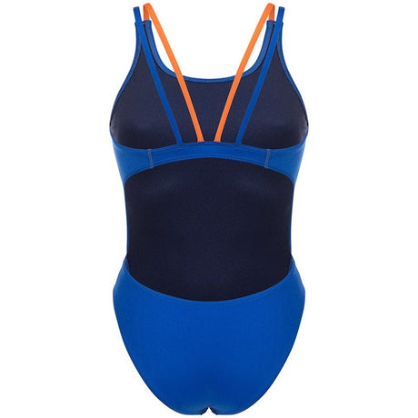 Arena - Solid Swim Tech Multi Back Ladies Swimsuit - Blue-Orange