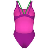 Arena - Solid Swim Tech Multi Back Ladies Swimsuit - Fuchsia-Green