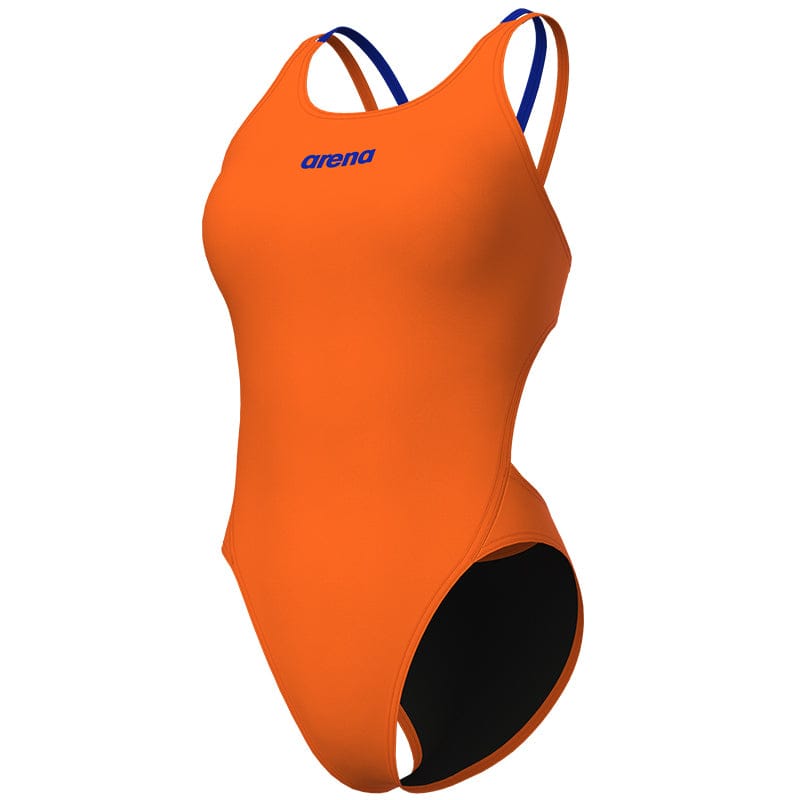 Arena - Solid Swim Tech Multi Back Ladies Swimsuit - Orange-Blue