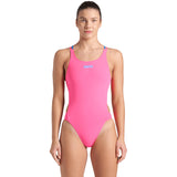 Arena - Solid Swim Tech Multi Back Ladies Swimsuit - Pink-Blue