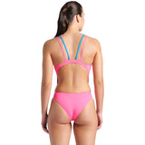Arena - Solid Swim Tech Multi Back Ladies Swimsuit - Pink-Blue
