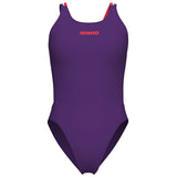 Arena - Solid Swim Tech Multi Back Ladies Swimsuit - Plum-Coral