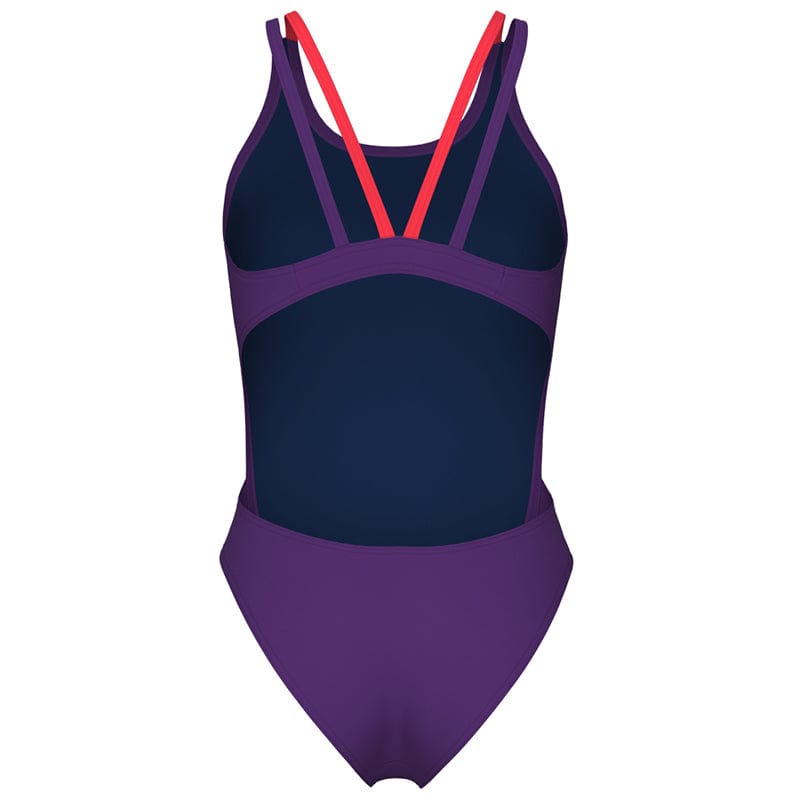 Arena - Solid Swim Tech Multi Back Ladies Swimsuit - Plum-Coral