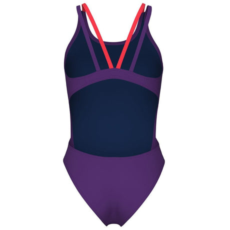 Arena - Solid Swim Tech Multi Back Ladies Swimsuit - Plum-Coral