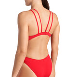 Arena - Solid Swim Tech Multi Back Ladies Swimsuit - Red-White