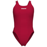 Arena - Solid Swim Tech Multi Back Ladies Swimsuit - Red-White