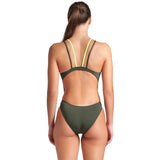 Arena - Solid Swim Tech Multi Back Ladies Swimsuit - Sage-Lime