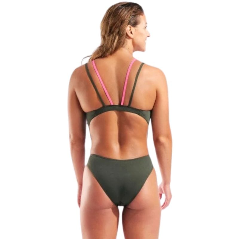 Arena - Solid Swim Tech Multi Back Ladies Swimsuit - Sage-Pink