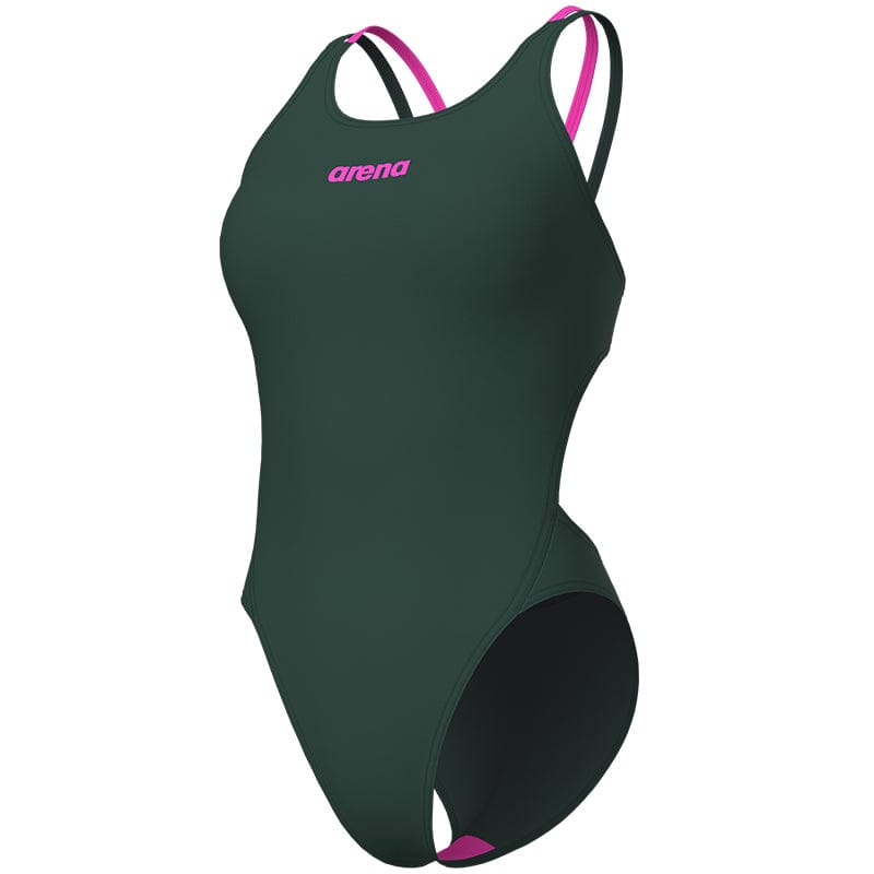 Arena - Solid Swim Tech Multi Back Ladies Swimsuit - Sage-Pink