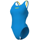 Arena - Solid Swim Tech Multi Back Ladies Swimsuit - Turquoise-Yellow