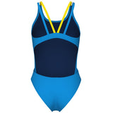 Arena - Solid Swim Tech Multi Back Ladies Swimsuit - Turquoise-Yellow