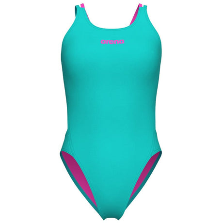 Arena - Solid Swim Tech Multi Back Ladies Swimsuit - Water-Pink