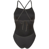 Arena - Solid Tie Back Ladies Swimsuit - Black