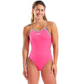 Arena - Solid Tie Back Ladies Swimsuit - Pink/Water