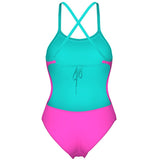 Arena - Solid Tie Back Ladies Swimsuit - Pink/Water