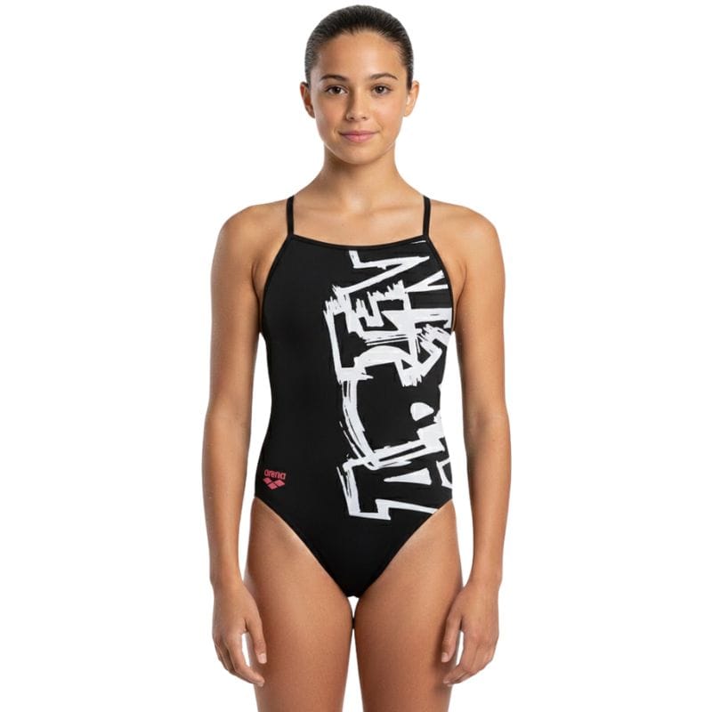 Arena - Spot Max Fit Girls Swimsuit - Black/Red/White