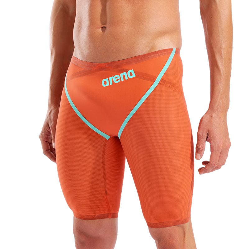 Arena - Sunset Coral Limited Edition Men's Powerskin Carbon Glide Jammer – Red/Coral
