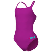 Arena - Team Challenge Back Girls’ Swimsuit - Fuchsia/Water
