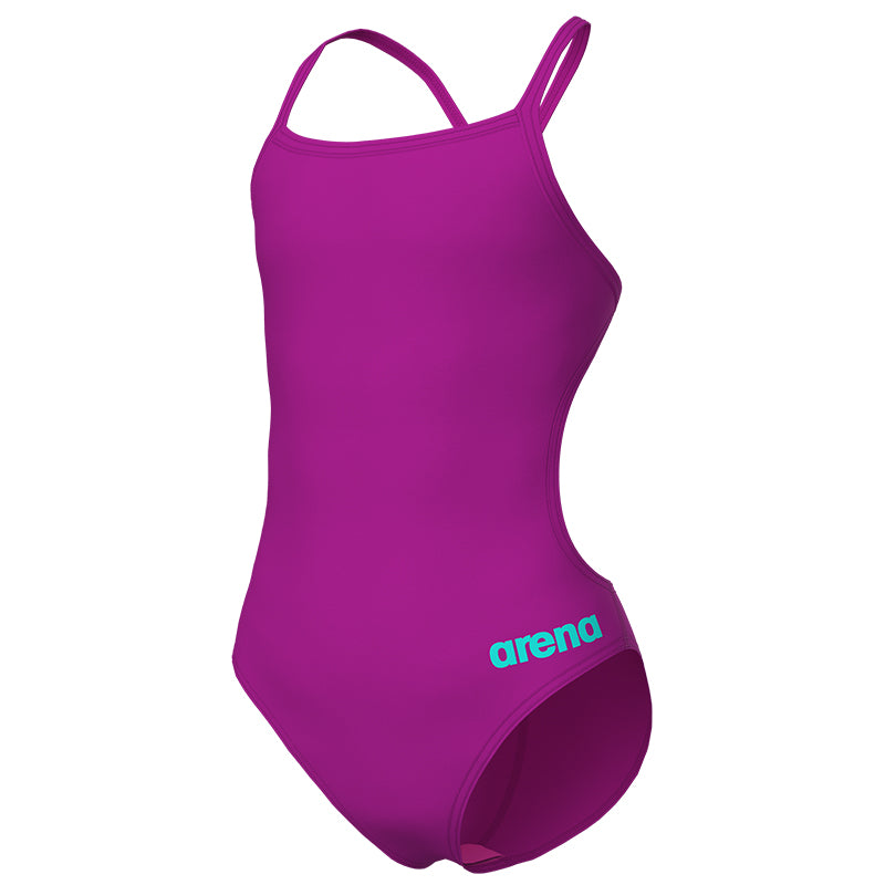 Arena - Team Challenge Back Girls’ Swimsuit - Fuchsia/Water