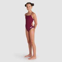 Arena - Team Challenge Back Girls’ Swimsuit - Red Fandango