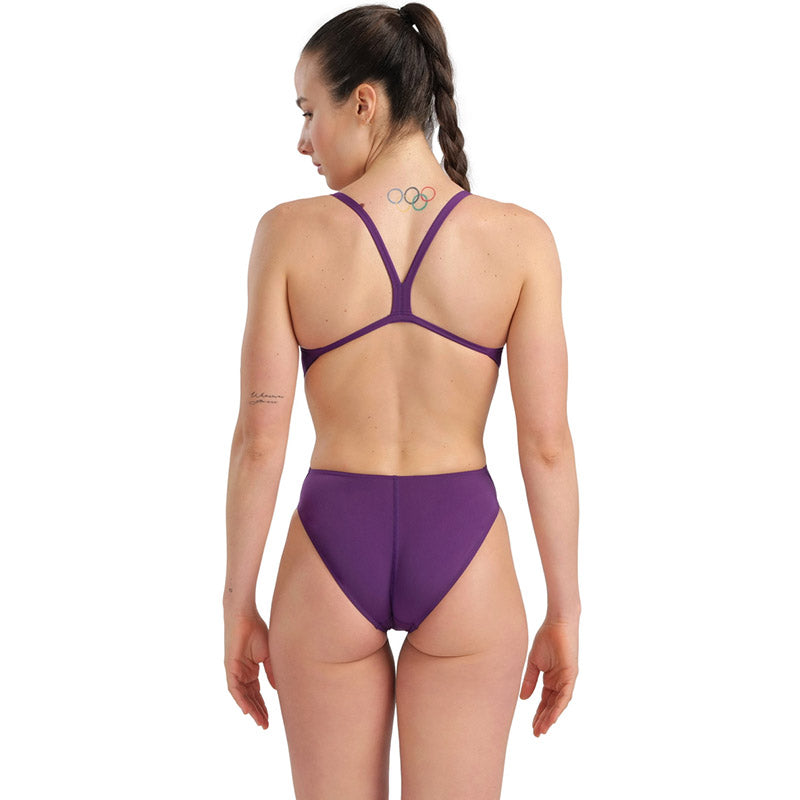 Arena - Team Challenge Back Ladies Swimsuit - Plum/White