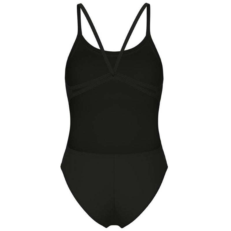 Arena - Team Solid Lace Back Ladies Swimsuit - Black/White