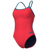 Arena - Team Solid Lace Back Ladies Swimsuit - Coral/Blue