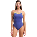 Arena - Team Solid Lace Back Ladies Swimsuit - Future Dusk/Black/Artic Lime