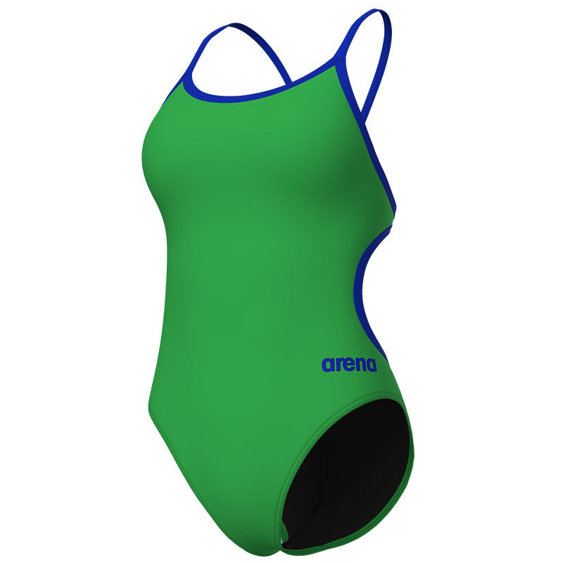 Arena - Team Solid Lace Back Ladies Swimsuit - Green/Blue
