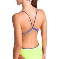 Arena - Team Solid Lace Back Ladies Swimsuit - Lime/Dusk