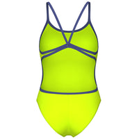Arena - Team Solid Lace Back Ladies Swimsuit - Lime/Dusk