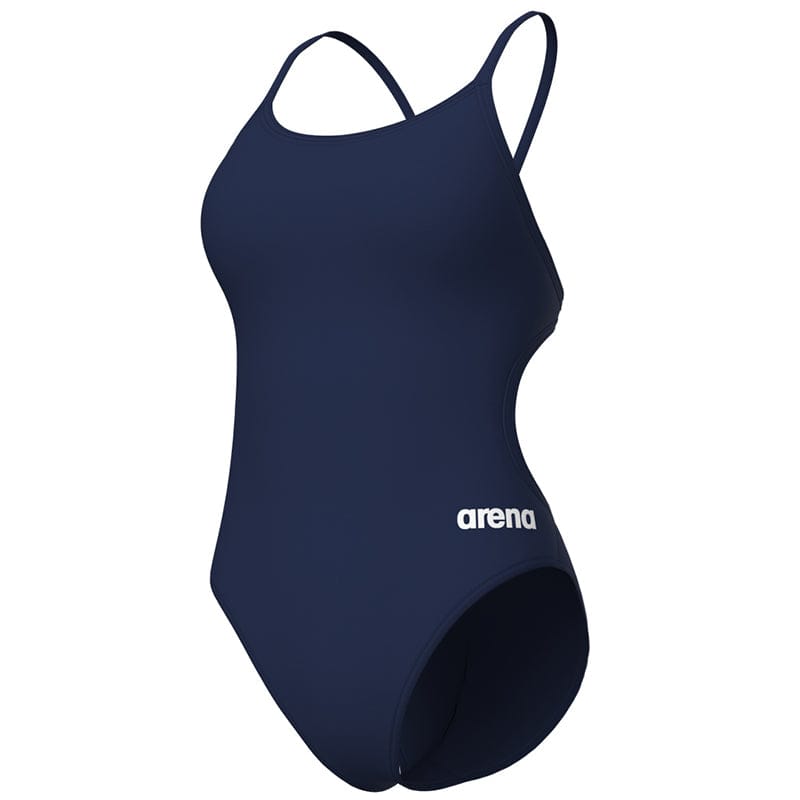 Arena - Team Solid Lace Back Ladies Swimsuit - Navy/White