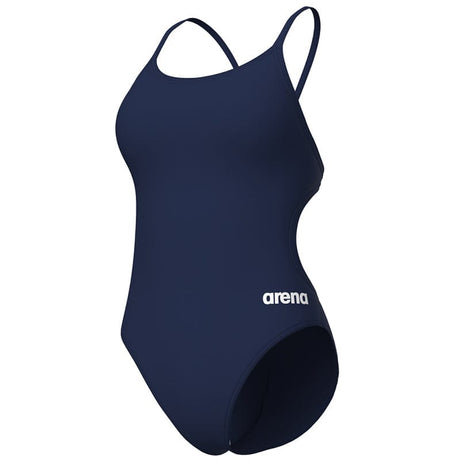 Arena - Team Solid Lace Back Ladies Swimsuit - Navy/White