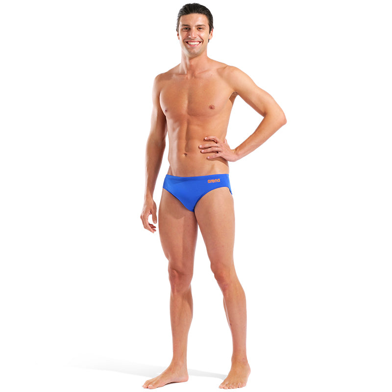 Arena - Team Solid Men's Swim Brief - Blue/Orange