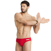 Arena - Team Solid Men's Swim Brief - Red/White