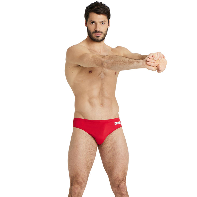 Arena - Team Solid Men's Swim Brief - Red/White