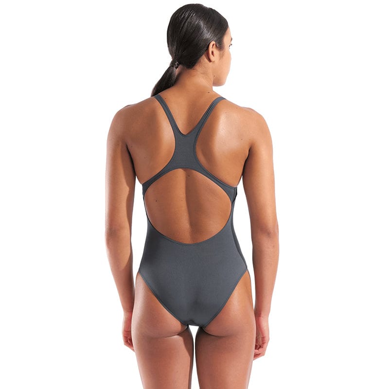 Arena - Team Solid Pro Back Ladies Swimsuit - Asphalt/Coral