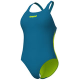 Arena - Team Solid Pro Back Ladies Swimsuit - Blue Cosmo/Artic Lime