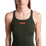 Arena - Team Solid Pro Back Ladies Swimsuit - Dark Sage