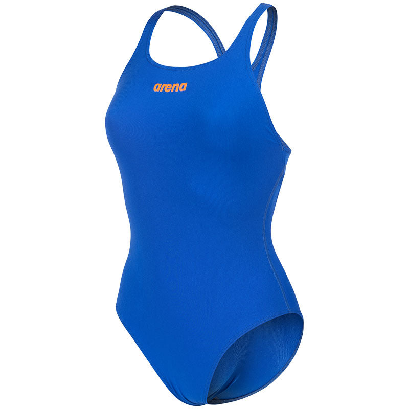 Arena - Team Solid Pro Back Ladies Swimsuit - Neon Blue/Orange