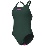 Arena - Team Solid Pro Back Ladies Swimsuit - Sage/Pink