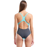 Arena - Team Solid Pro Back Ladies Swimsuit - Water/Asphalt