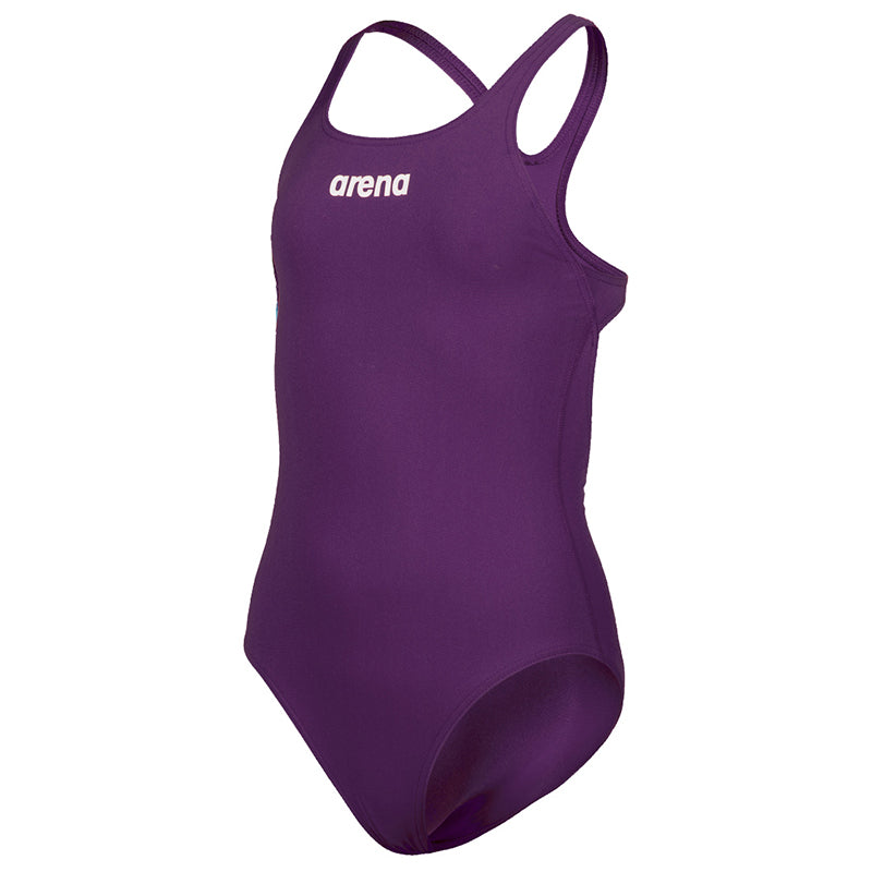 Arena - Team Swim Pro Back Girls’ Swimsuit - Plum-White