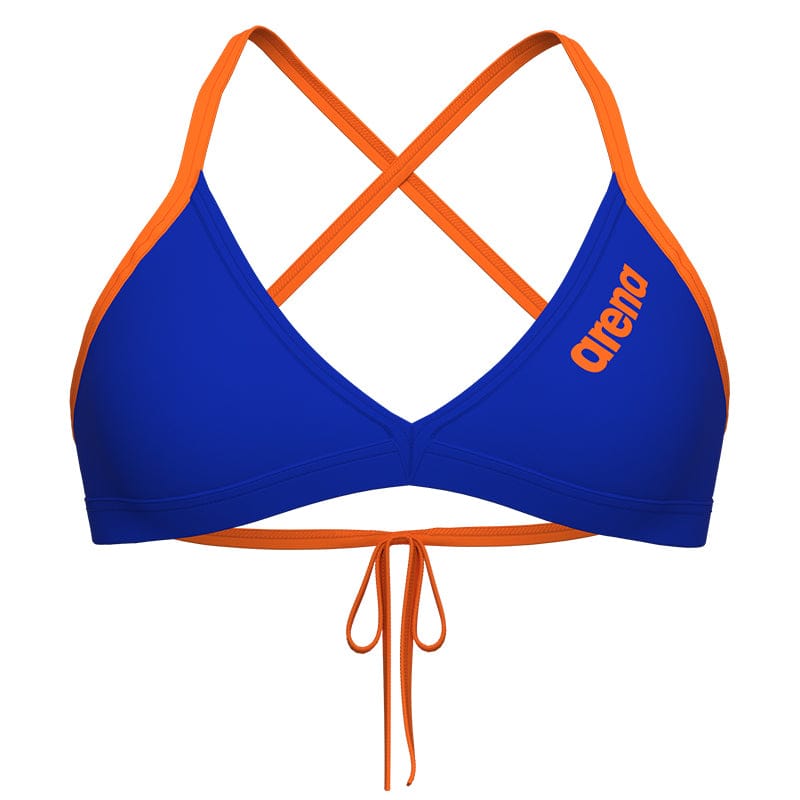 Arena - Team Tie Back Ladies Swim Top - Blue/Orange